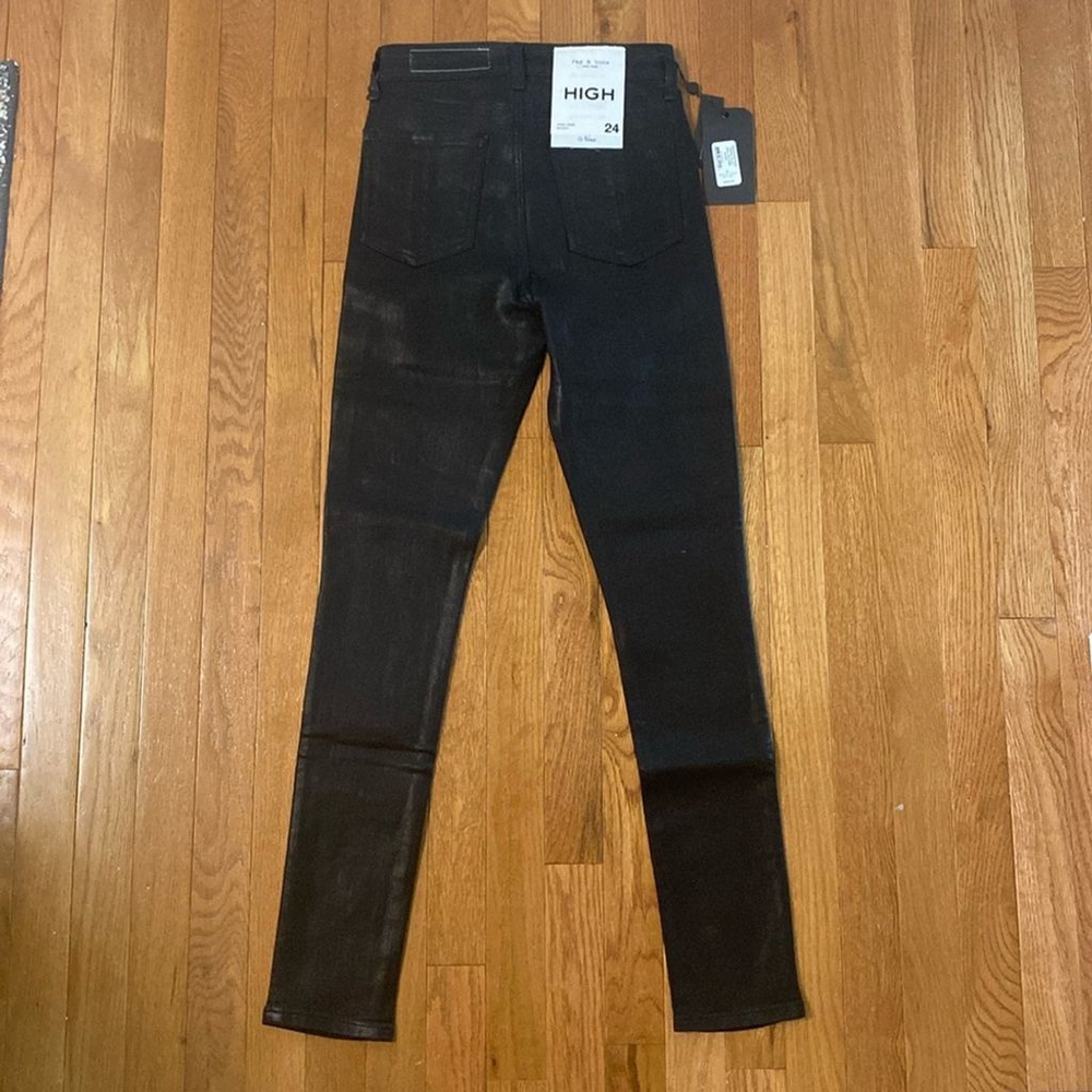 NWT Rag and Bone Nina High Rise Skinny black Jeans Size 24 - Picture 8 of 16